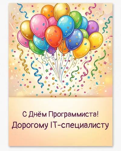 открытка с днём программиста!